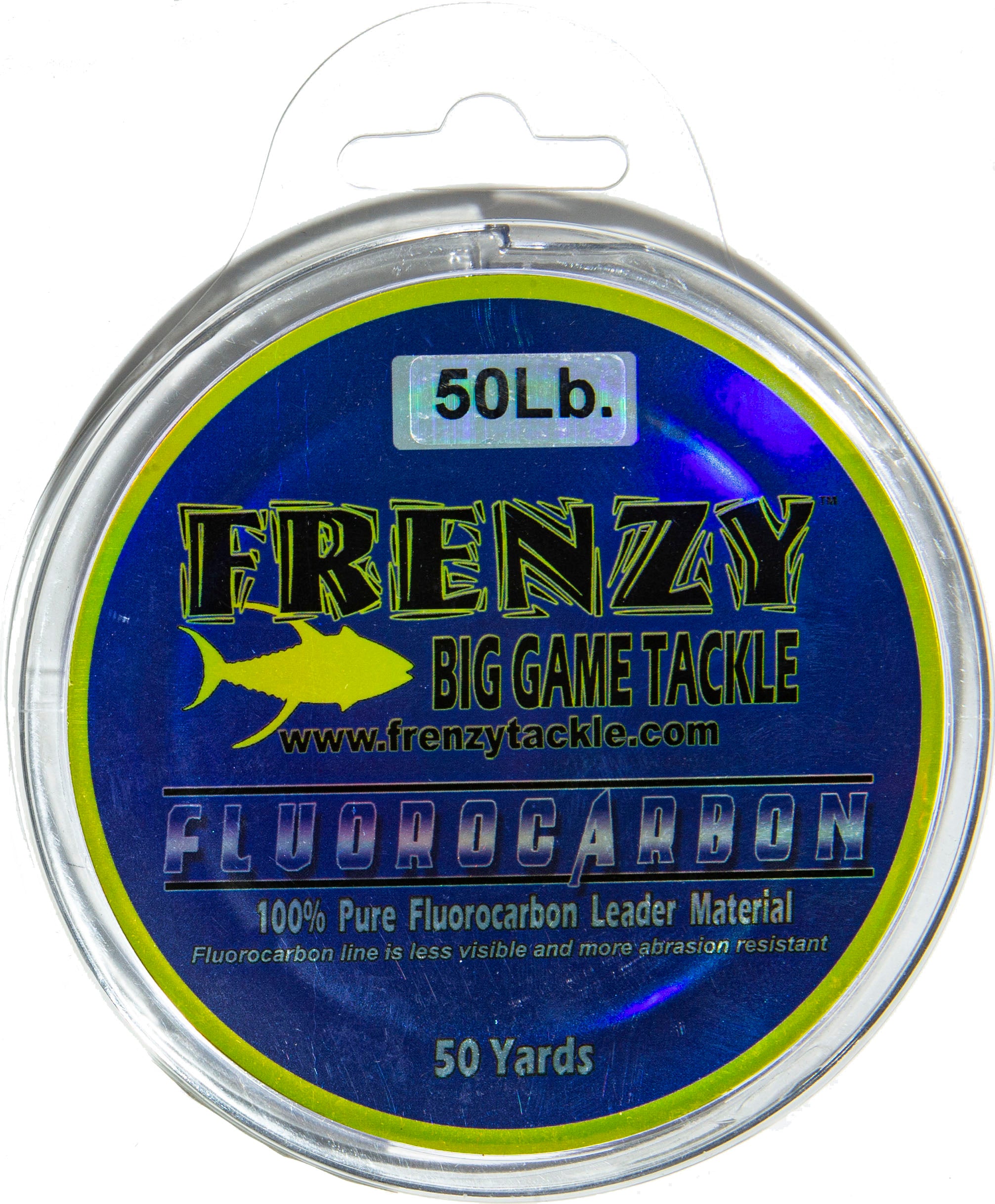 Frenzy Big Game Fluorocarbon Leader 50Yd 50Lb Clear