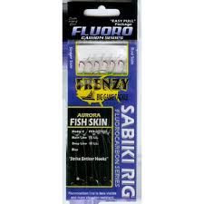 Frenzy Big Game Fluorocarbon Sabiki Rig Feather Flash Green Sz4