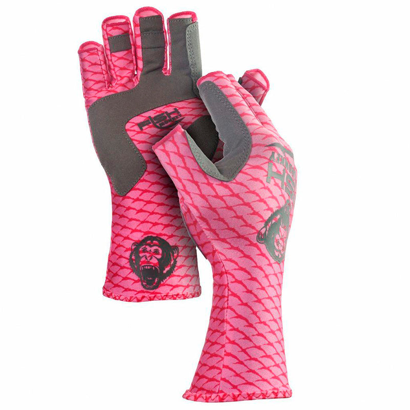 Fish Monkey 1/2 Finger Guide Glove Pink Medium