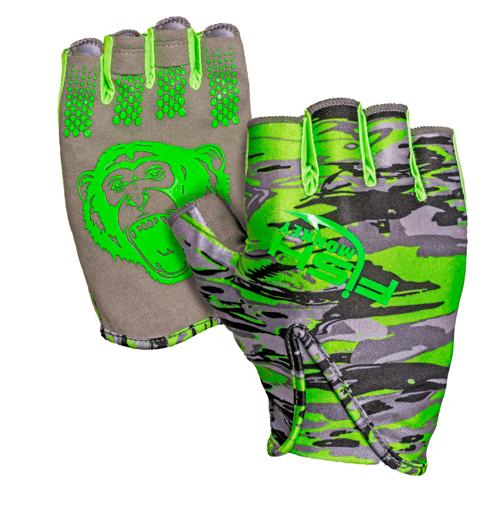 Fish Monkey Stubby Guide Glove Voodoo Swamp Grn X-Large