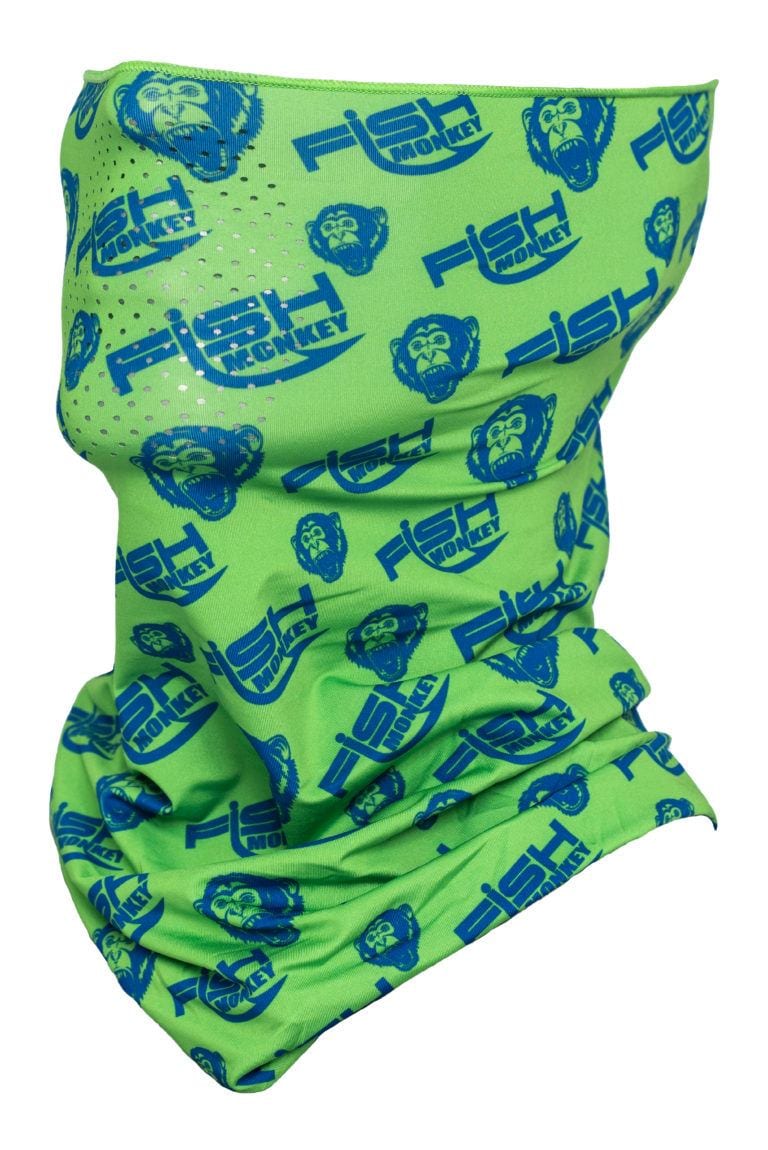 Fish Monkey Face Guard Upf50+ Neon Green