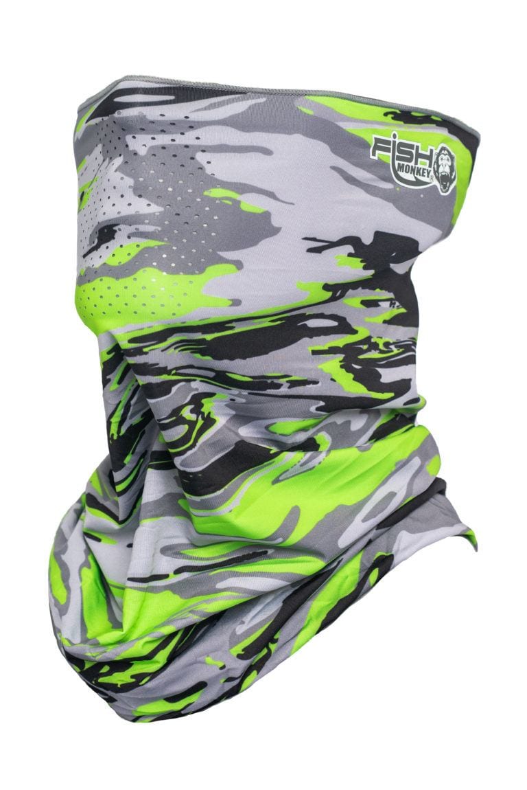 Fish Monkey Face Guard Upf50+ Voodoo Swamp Green