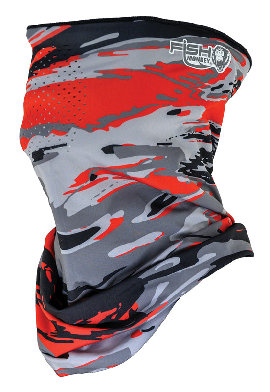 Fish Monkey Face Guard Upf50+ Voodoo Swamp Red