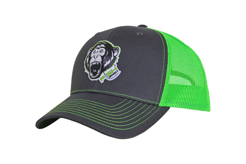 Fish Monkey Scream'N Monkey Cap Osfm Charcoal/Neon Green