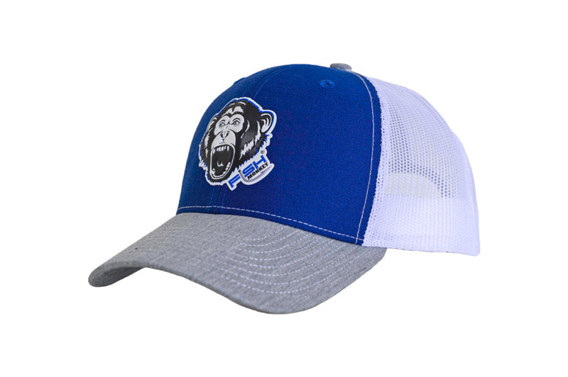 Fish Monkey Scream'N Monkey Cap Osfm Ryl/White/Hthr Grey