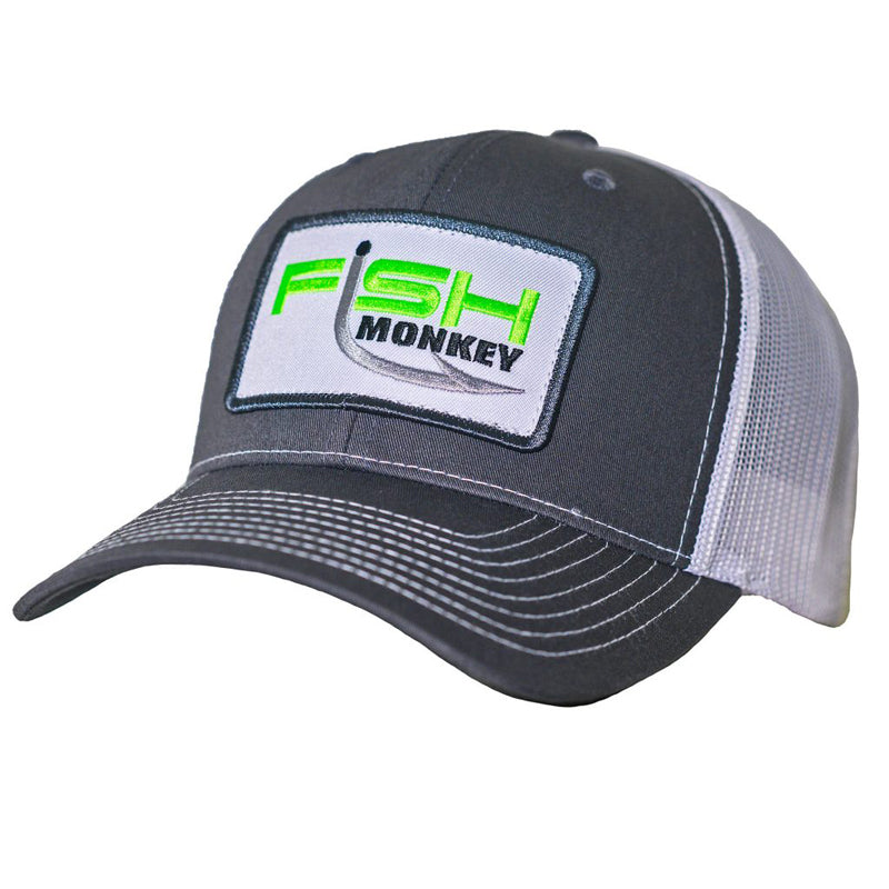 Fish Monkey Mr Patch Meshback Cap Osfm Charcoal/White