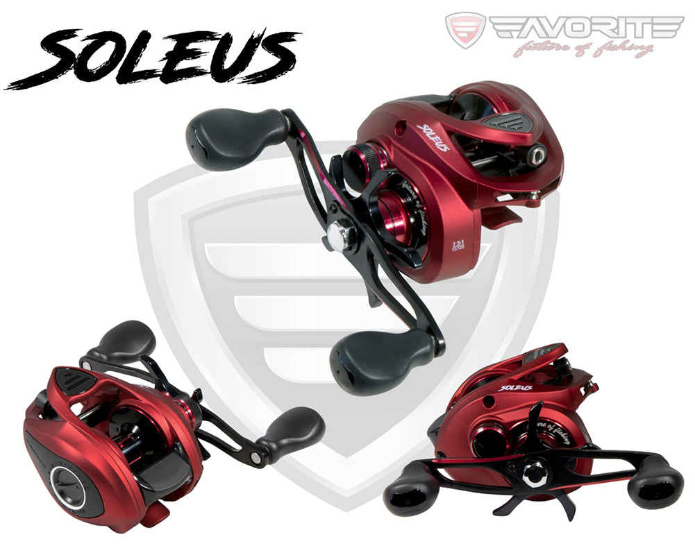Favorite Soleus Reel-Red Baitcast 10+1Bb 6.3:1 Lh