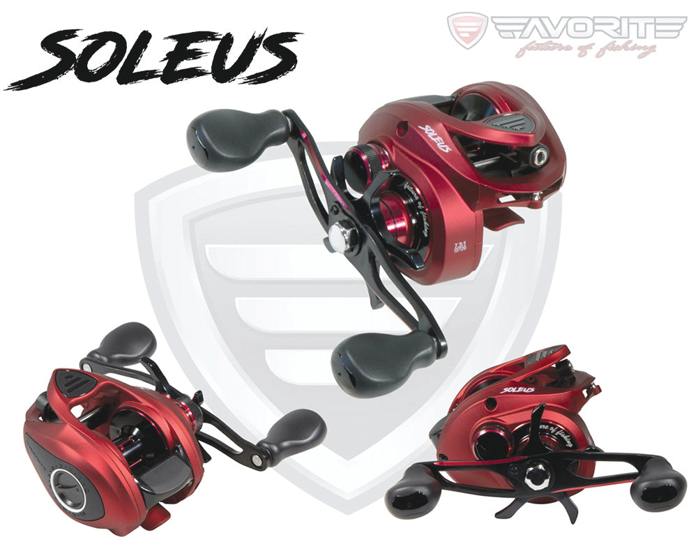 Favorite Soleus Reel-Red Baitcast 10+1Bb 6.3:1