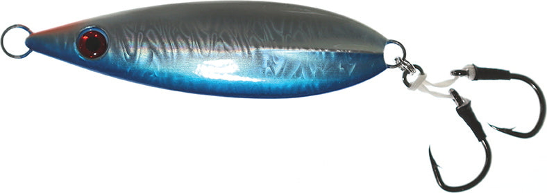 Frenzy Big Game Angry Flutter Jig-Rigged 5.75Oz W/2 Assist Blue