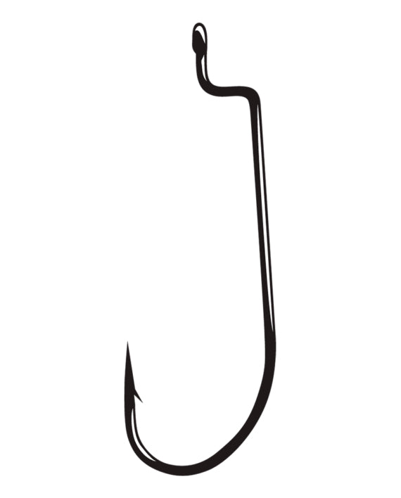 Gamakatsu Offset Worm Hook Black 1/0 6Pk