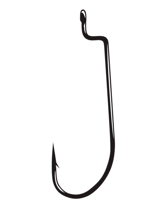Gamakatsu Offset Worm Hook Black 4/0 5Pk