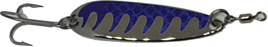 Gator Lures Casting Spoon 1Oz Chrome Blue Tape