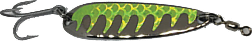 Gator Lures Casting Spoon 1Oz Chrome Chart Tape