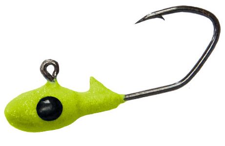 Bobby Garland Overbite Sickle Jighead 1/48Oz Sz4 10Pk Glo Chat