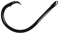 Gamakatsu Octopus Offset Circle Hk Black 4X 7/0 6Pk