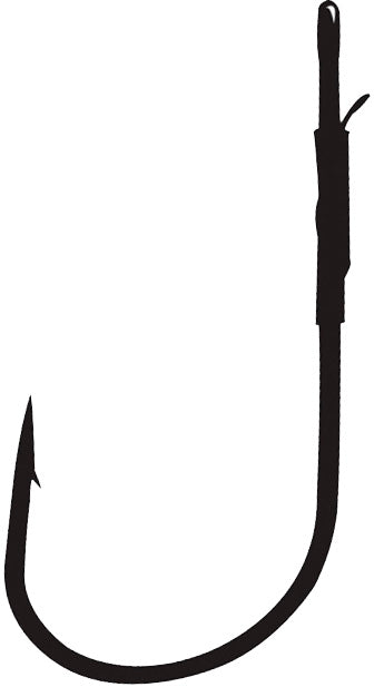 Gamakatsu Heavy Cover Worm Hook Black W/Wire 3/0 4Pk