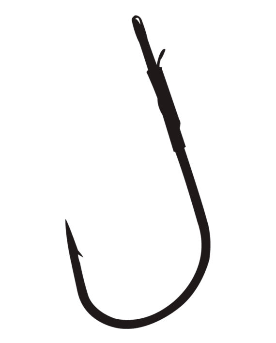 Gamakatsu Heavy Cover Worm Hook Black W/Wire 4/0 4Pk