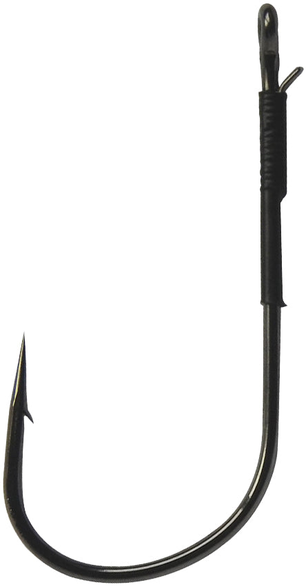 Gamakatsu Super H-Cover Worm Hook Black W/Wire 3/0 4Pk