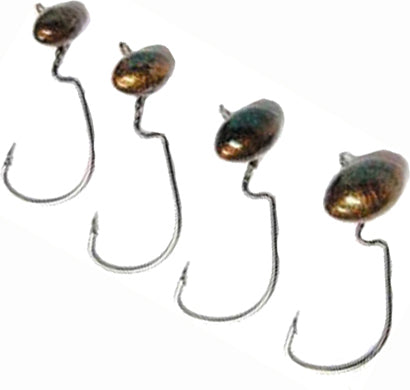 Gene Larew Hardhead Jigheads 3/16Oz 2Pk Copper