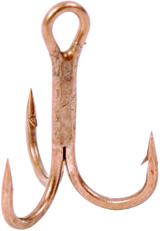 Gamakatsu Round Bend Treble Hook Bronze Sz6 12Pk