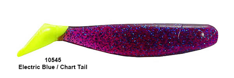 Hogie Major Minnows 4In 10Pk Elec Blue/Chat