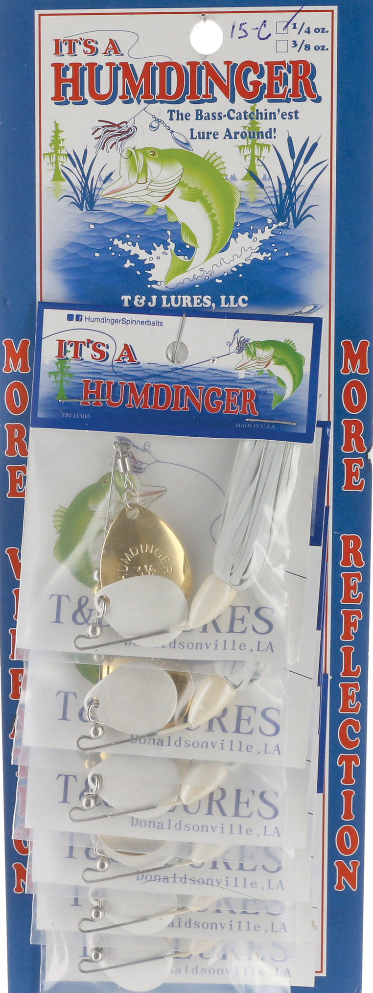 Humdinger Spinner Bait-Colo/Colo 1/4Oz Wg-White