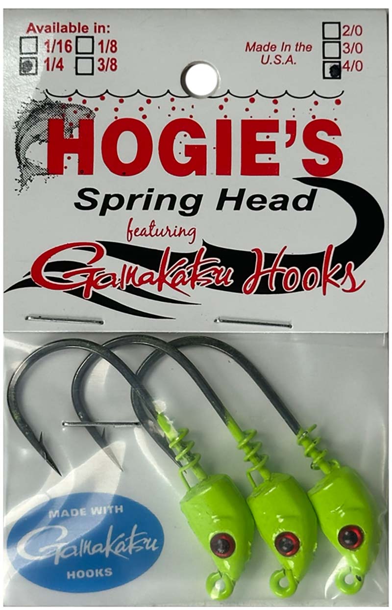Hogie Springhead Eye Jigheads 1/4Oz 3Pk 4/0 Chart