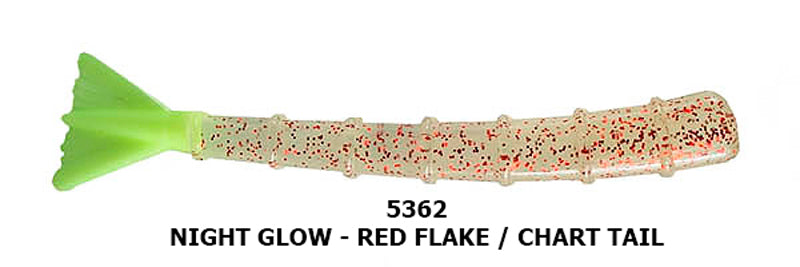Hogie Superjack Shrimp Tails 4In 6Pk Nite Glo/Cht Tl