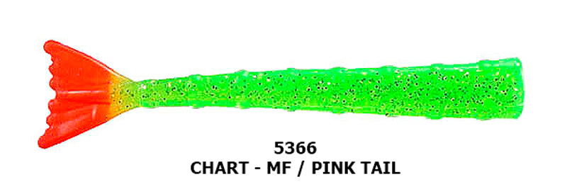 Hogie Superjack Shrimp Tails 4In 6Pk Chart/Flk/Pink
