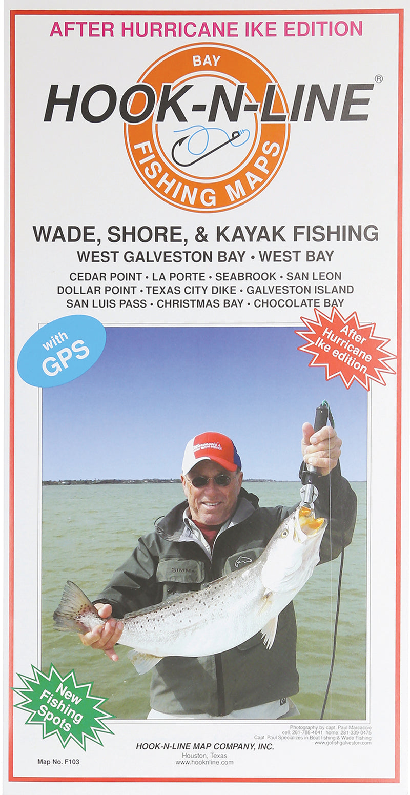 Hook-N-Line Fishing Map Wade West Galevston Bay