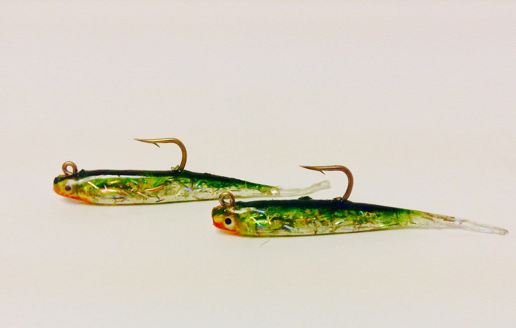 H & H Glass Minnow Double Rig 1/8Oz Soldier Shad