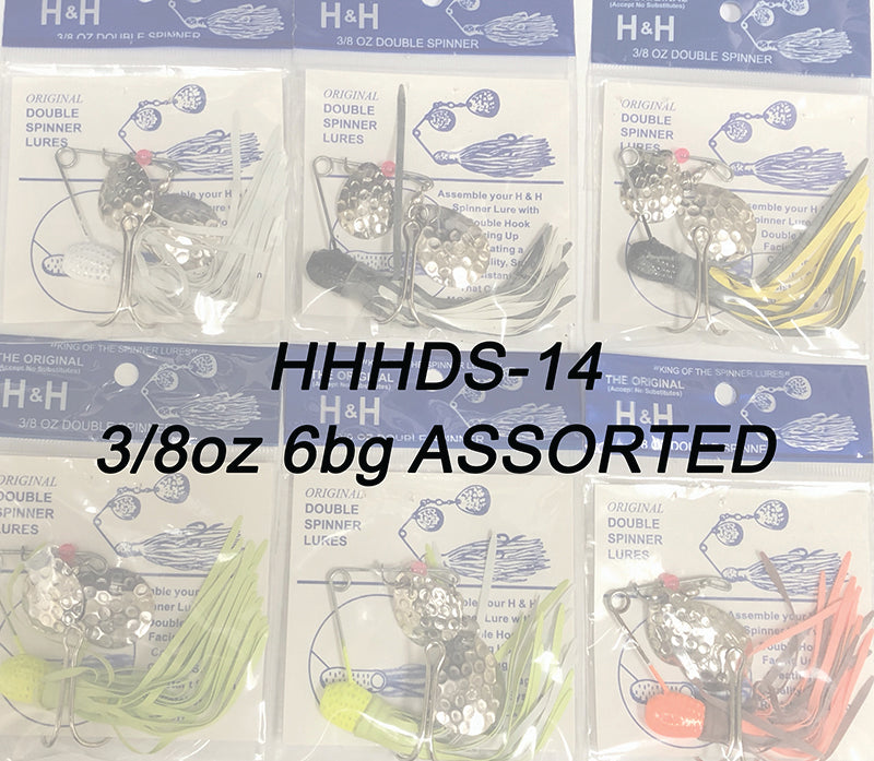 H & H Double Spinner 3/8Oz Assorted