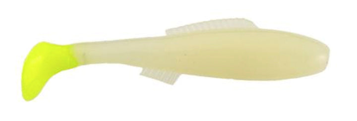H & H Queen Cocahoe Minno Tail 4In 10Pk Glo/Chart Tail