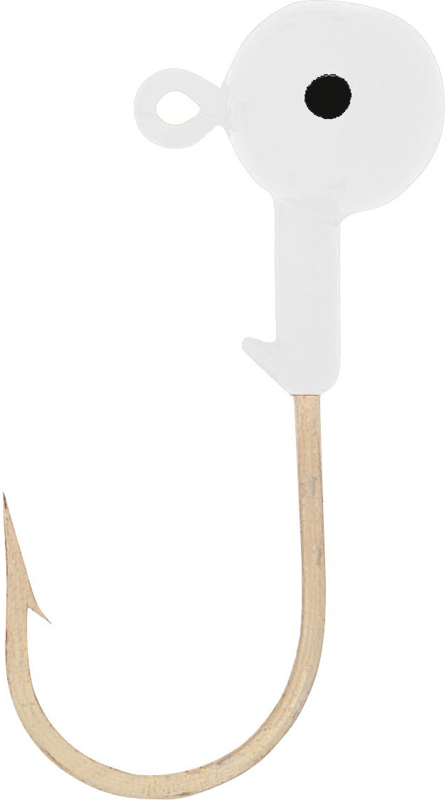 H & H Round Jig Head 1/8Oz 10Pk White