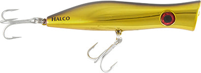 Halco Roosta Popper 135 Cast 5.3In 1.75Oz Chr/Gld/Blk