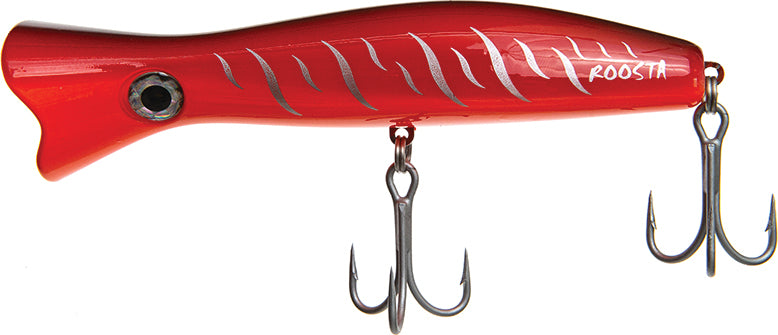 Halco Roosta Popper 160 Cast 6.3In 2.7Oz Red Tiger