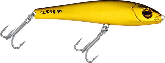 Halco Slidog 105 Casting Bait 4.1In 1Oz Chr Gold/Blk