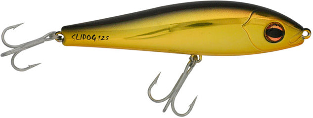 Halco Slidog 125 Casting Bait 5In 1.8Oz Chr Gold/Blk