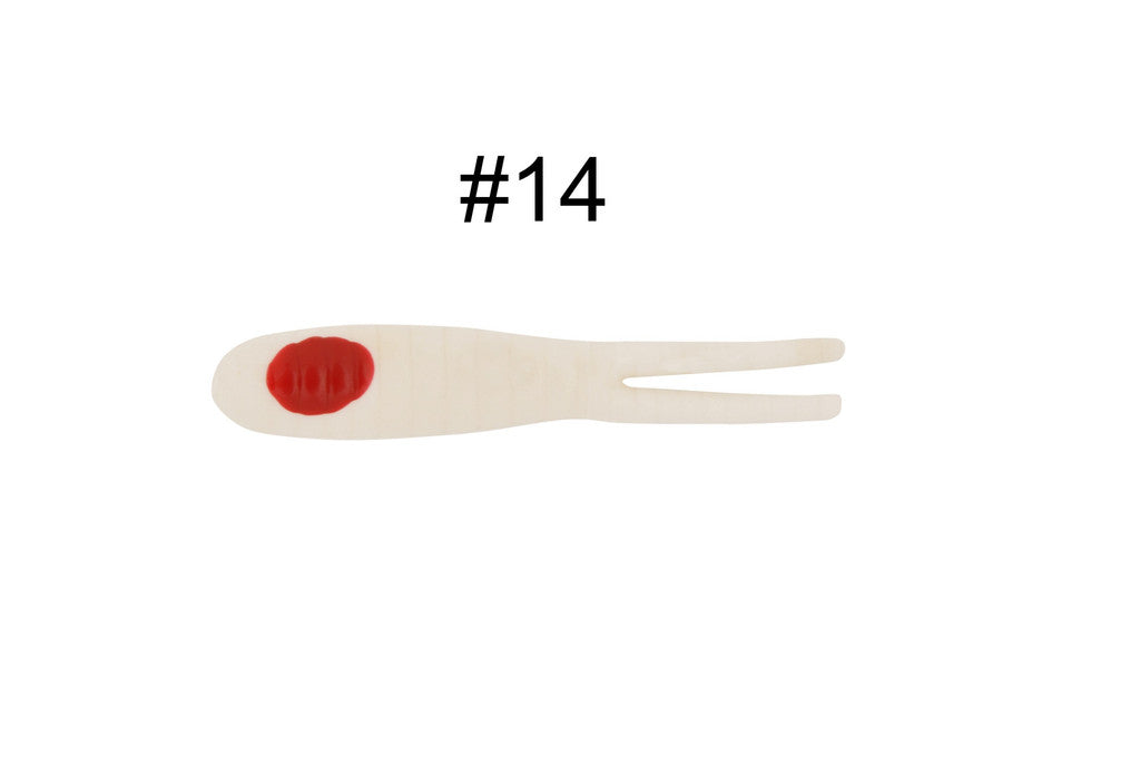 H & H Twin Tail 3In 10Pk White/Red Dot