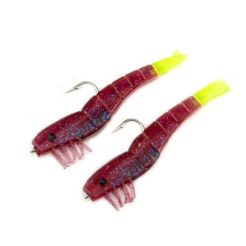 H & H Tko Shrimp Double Rig 1/4Oz Pur/Blu Glt/Cht Tl