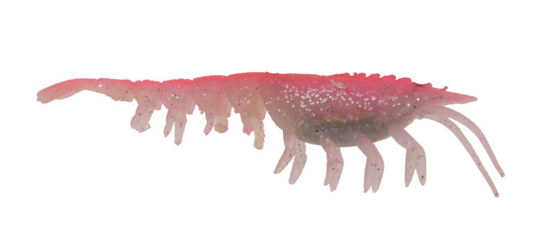 A Band Of Anglers Floating Natural Shrimp 4In 3Pk 1Hk-Pink/Clr/Slv