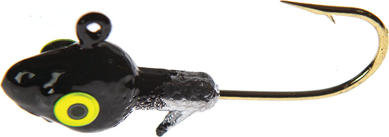 JENNY'S JIGS Crappie Jighead 1/32Oz 4Pk Black/Cht Eye