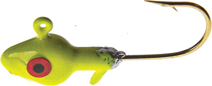 JENNY'S JIGS Crappie Jighead 1/16Oz 4Pk Chart/Red Eye