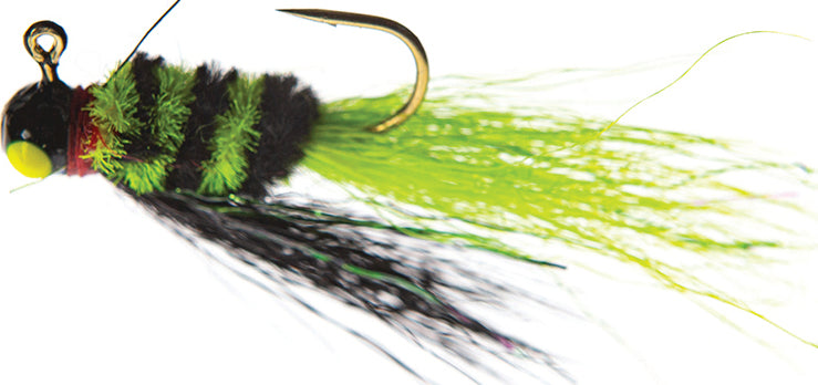 JENNY'S JIGS Crappie Jig 1/16Oz 2Pk Blk/Blk/Chart