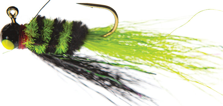 JENNY'S JIGS Crappie Jig 1/32Oz 2Pk Blk/Blk/Chart