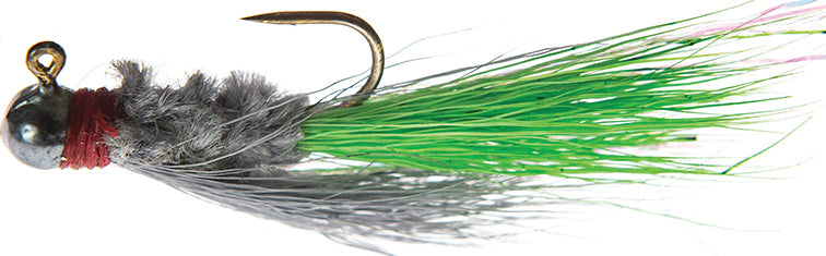 JENNY'S JIGS Crappie Jig 1/16Oz 2Pk Slv/Lime/Gray
