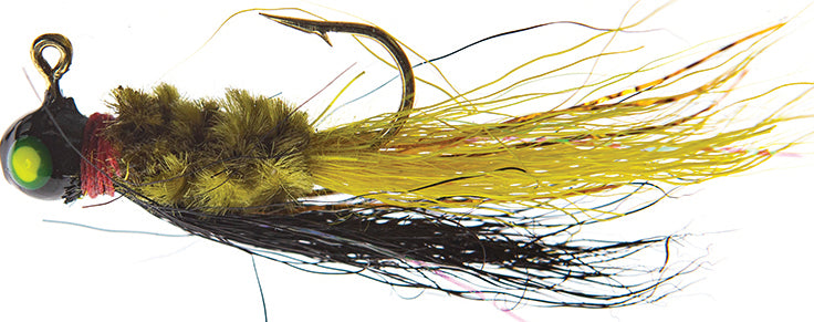 JENNY'S JIGS Crappie Jig 1/16Oz 2Pk Blk/Blk/Yell