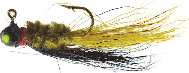JENNY'S JIGS Crappie Jig 1/32Oz 2Pk Blk/Blk/Yell