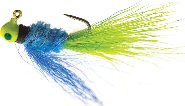 JENNY'S JIGS Crappie Jig 1/16Oz 2Pk Cht/Blue/Cht