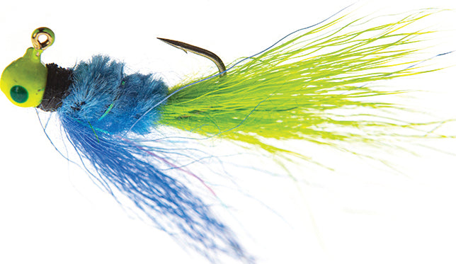 JENNY'S JIGS Crappie Jig 1/32Oz 2Pk Cht/Blue/Cht